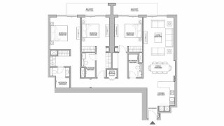 Apartment floor plan, 3 bedrooms in 320 RIVERSIDE CRESCENT No. 11007