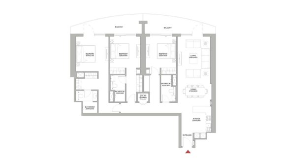 Property floor plan, 3 bedrooms in 320 RIVERSIDE CRESCENT No. 11019 (2D)